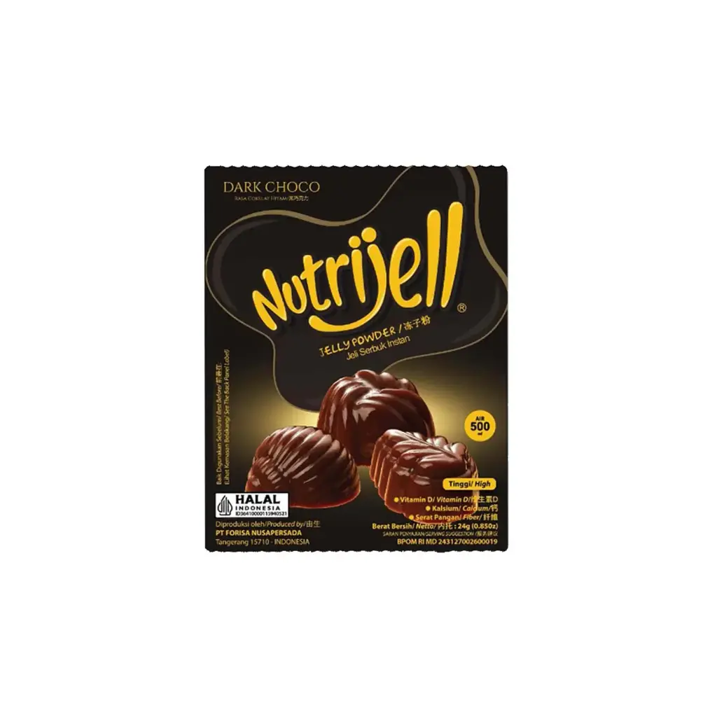 Nutrijell konnyaku jelly powder dark choco 24g