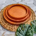 Mahogany Round Tray Plate - Diameter 12 cm