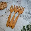 Handmade Teak Wood Dinner Fork 19 cm - Wooden Spoon