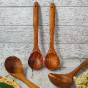 Teak Wood Vegetable Ladle 26 x 6 cm