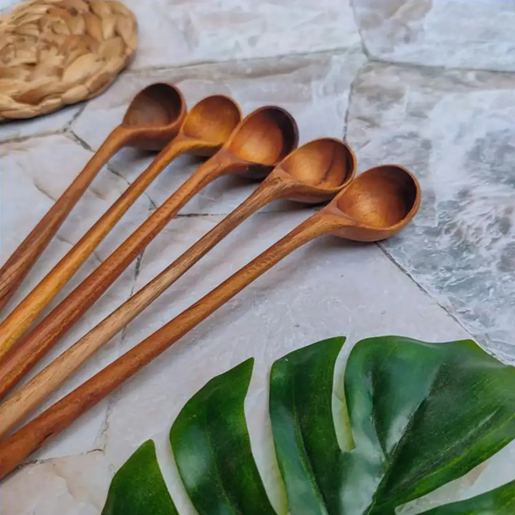 Teak Wood Scoop Spoon - Teak Wood