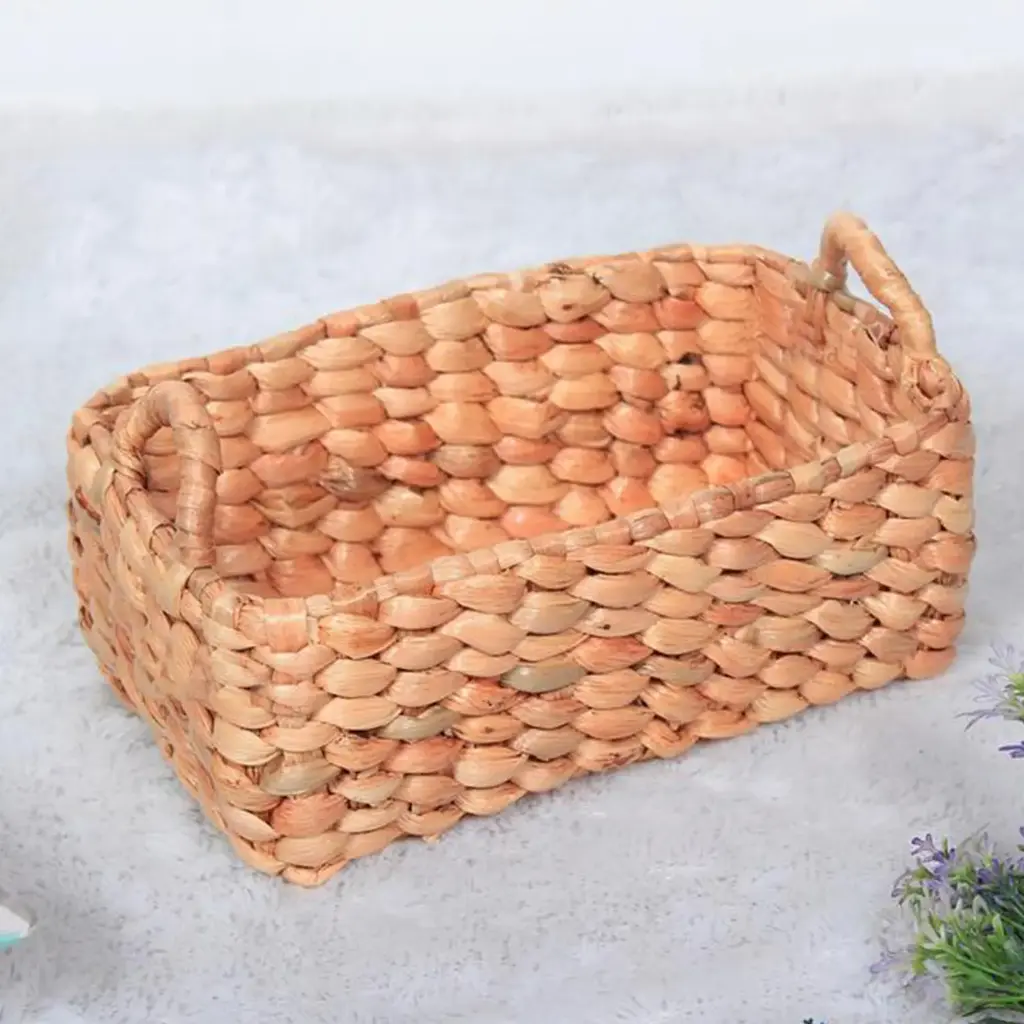 32x22 cm Square Water Hyacinth Basket