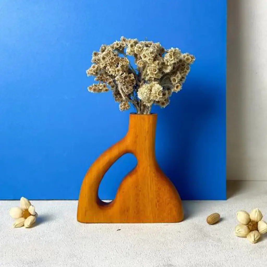 Tibet - Mahogany Flower Vase - Home Decoration - Mahogany Flower Vase