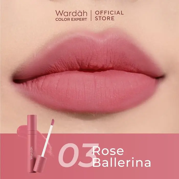 WARDAH Colorfit Velvet Matte Lip Mousse - 03 Rose Ballerina