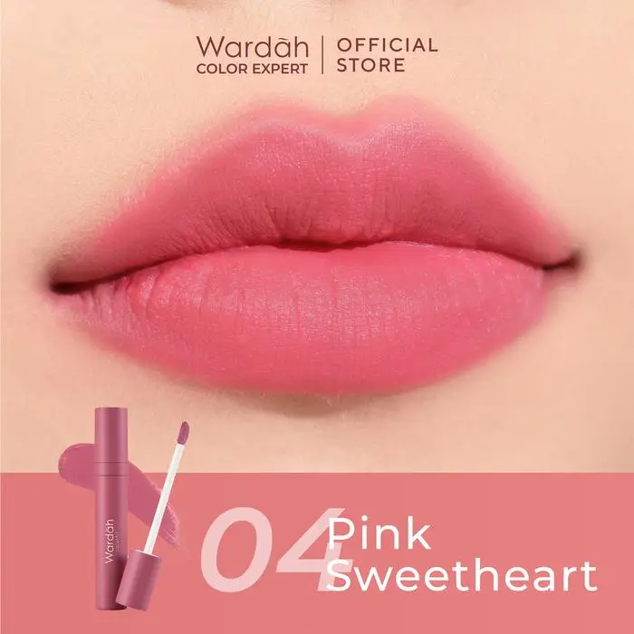 WARDAH Colorfit Velvet Matte Lip Mousse - 04 Pink Sweetheart