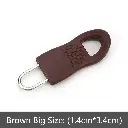 Universal Removable Zipper Head for Luggage Bag Zipper Hook Zipper Hook - LARGE BROWN 3.4x1.4cm