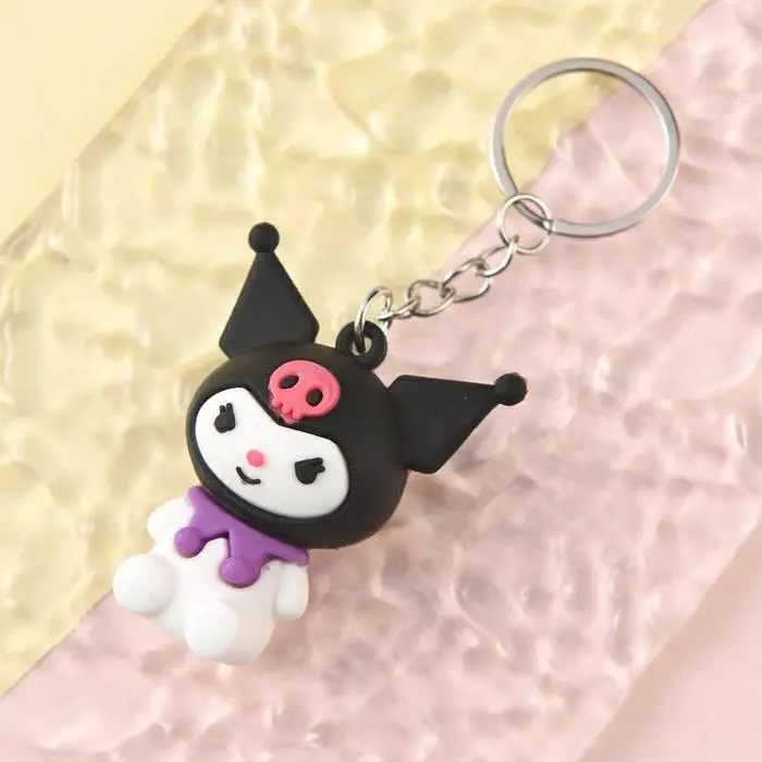 Sanrio Hello Kitty Melody Kuromi Cinnamoroll Character Keychain - Kuromi