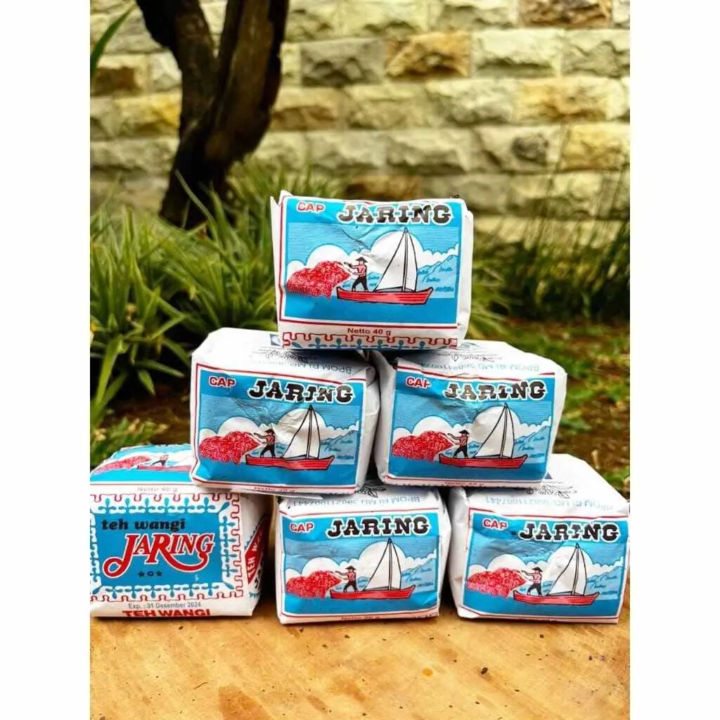 Indonesian Tea - Blue Jaring Brand Tea 40g 5 pcs Indonesian Tubruk Tea