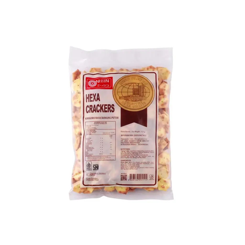 Nissin biscuits crackers hexa 225g