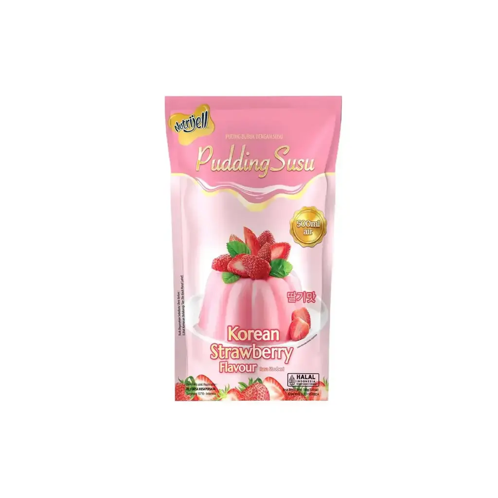 Nutrijell Korean Strawberry Milk Powder Pudding 145g