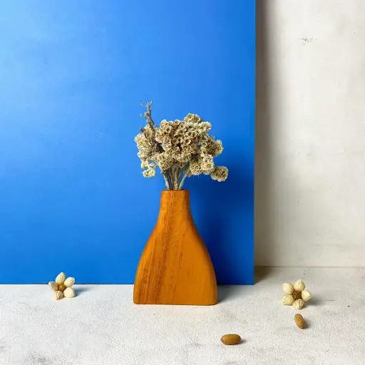 QINGHAI - Mahogany Flower Vase - Home Decoration - Mahogany Flower Vase