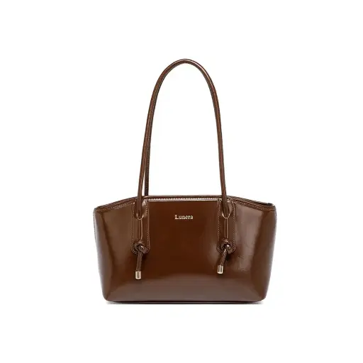 Women's Shoulder Tote Bag in Brown PU Leather