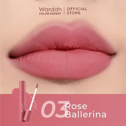 WARDAH Colorfit Velvet Matte Lip Mousse - 03 Rose Ballerina