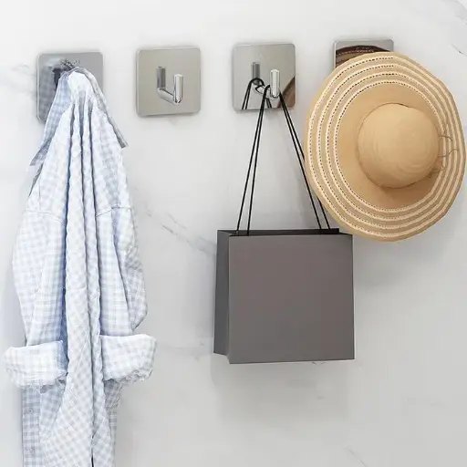 1Pcs Multifunctional Iron Hook Wall Mounted Clothes Hanger Stainless Steel