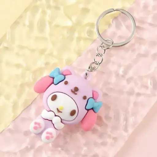 Sanrio Hello Kitty Melody Kuromi Cinnamoroll Character Keychain - Melody