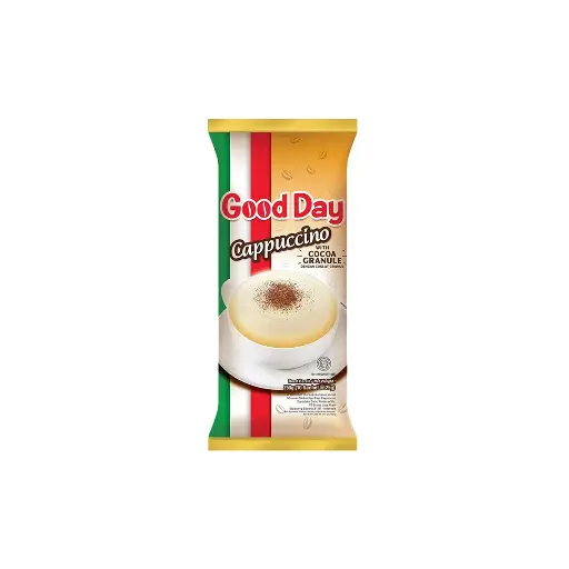 Good Day Instant Cappuccino Coffee with Chocolate Granules 10x25g